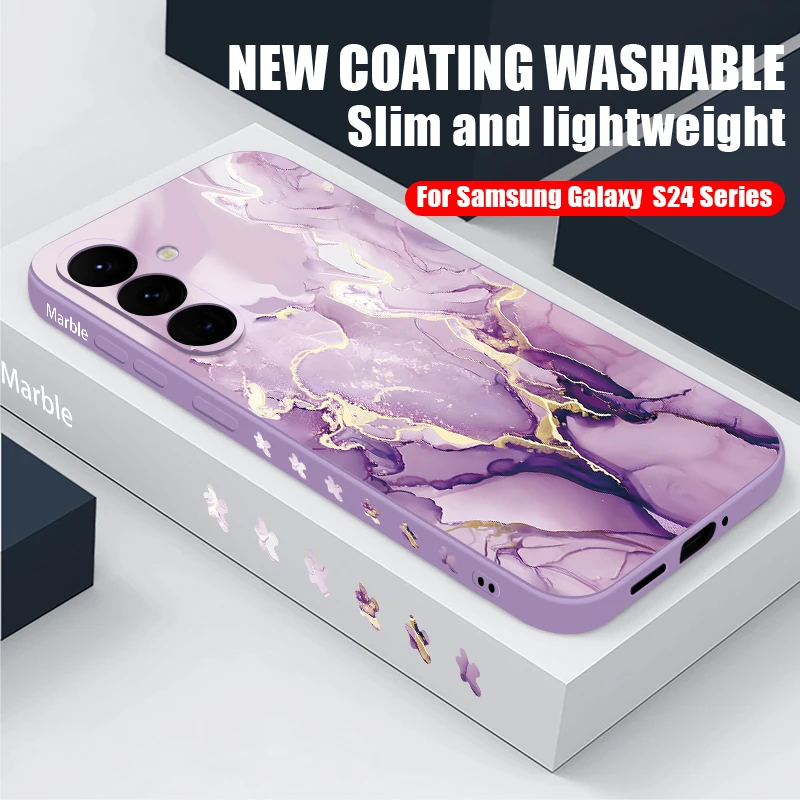 Vibrant Marble Silicone Lanyard Phone Case