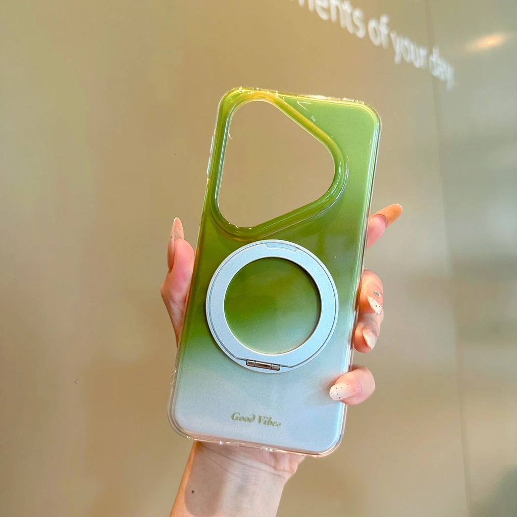 Summer Dopamine Gradient Transparent Border 360° Rotating Stand Phone Case