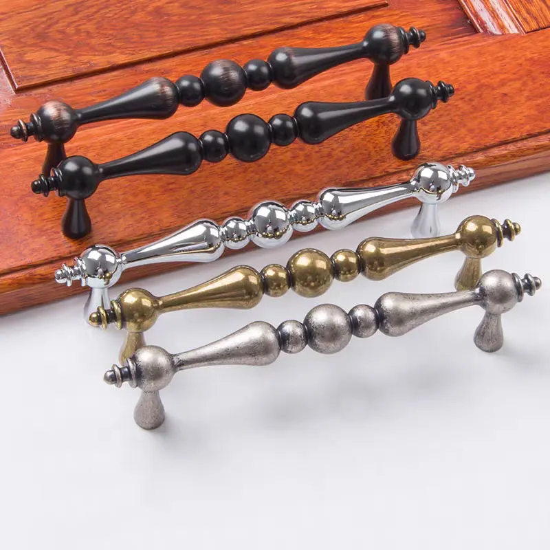 Rustic Silver Handle 3.75'' 5'' Vintage Handles for Furniture Kitchen Cabinet Handle Antique ...