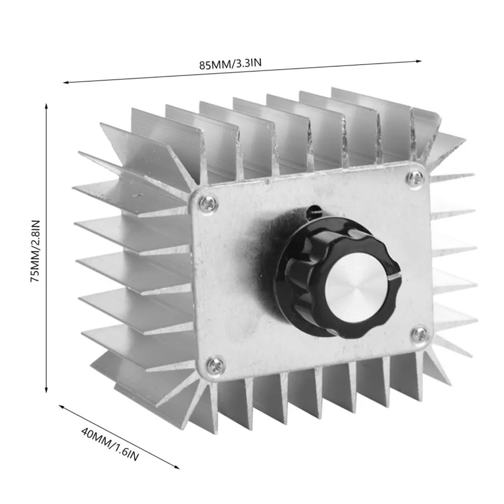 AC 220V 5000W SCR 전압 조절기 속도 조절 가능 전력 모터 속도 컨트롤러 디밍 디머 온도 조절기 램프