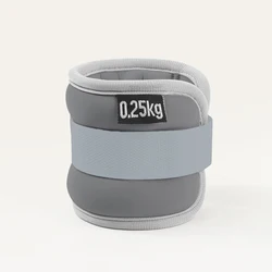 Single Weighted Ankle/Wrist Strap for Enhanced Fitness and Training (Gray - 2pc)