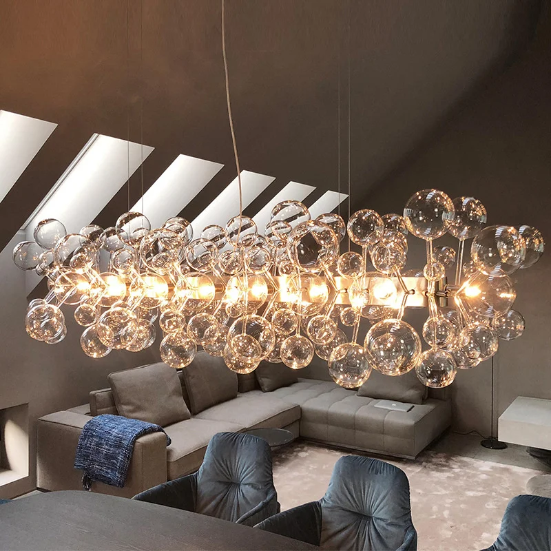 

modern led glass ball bubble glass lamps geometric pendant light lamp birds kitchen island kitchen light chandeliers ceiling