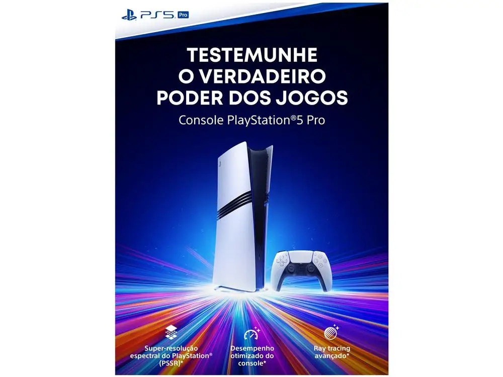 PlayStation 5 Pro 2024 2TB 1 Controle Branco Sony 3