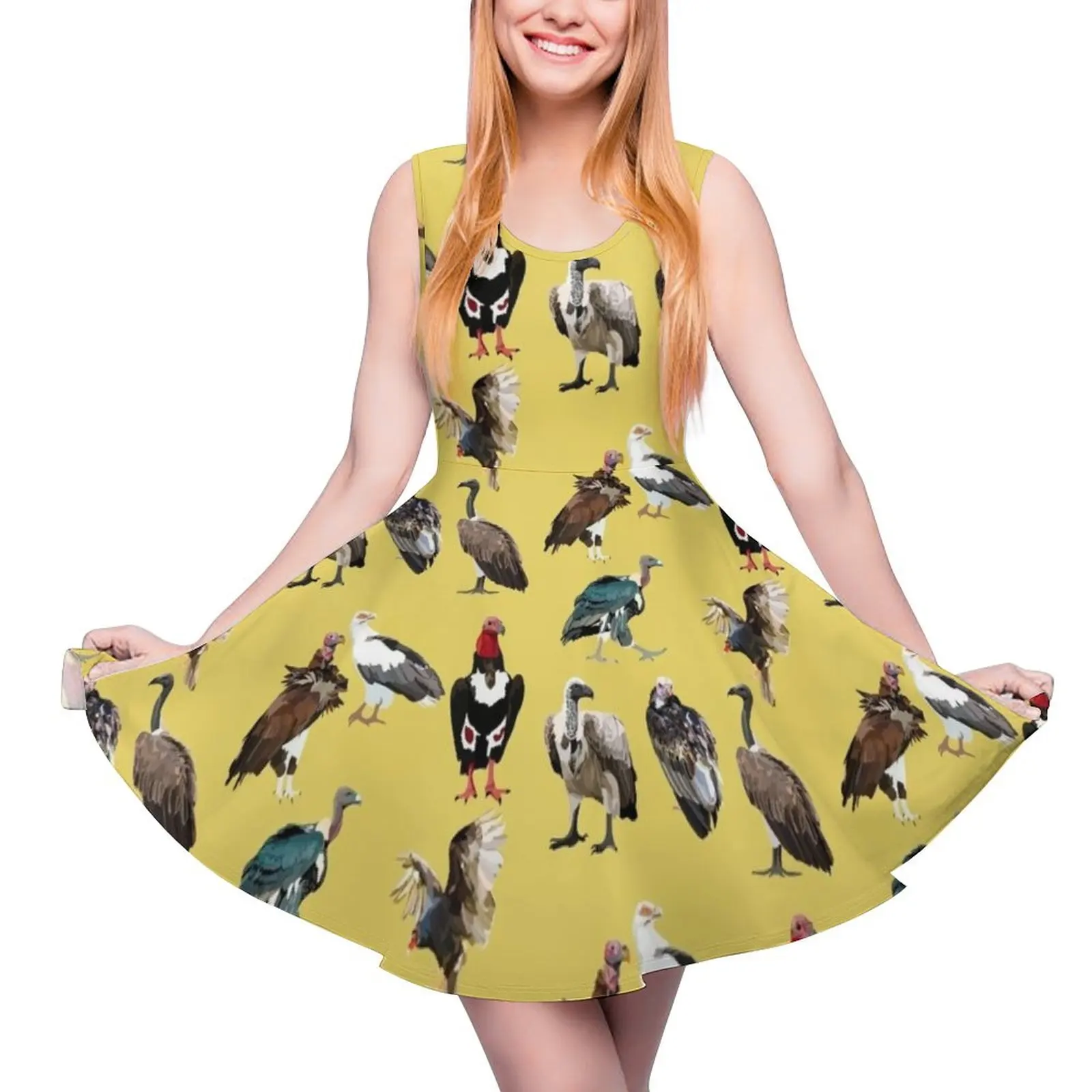 

Женское длинное платье без рукавов с V-образным вырезом