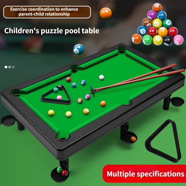 Mini Pool Table Tabletop Desktop Billiards Snooker Game with 2 Sticks &  Balls Home Office Desk Stress Relief Games - AliExpress