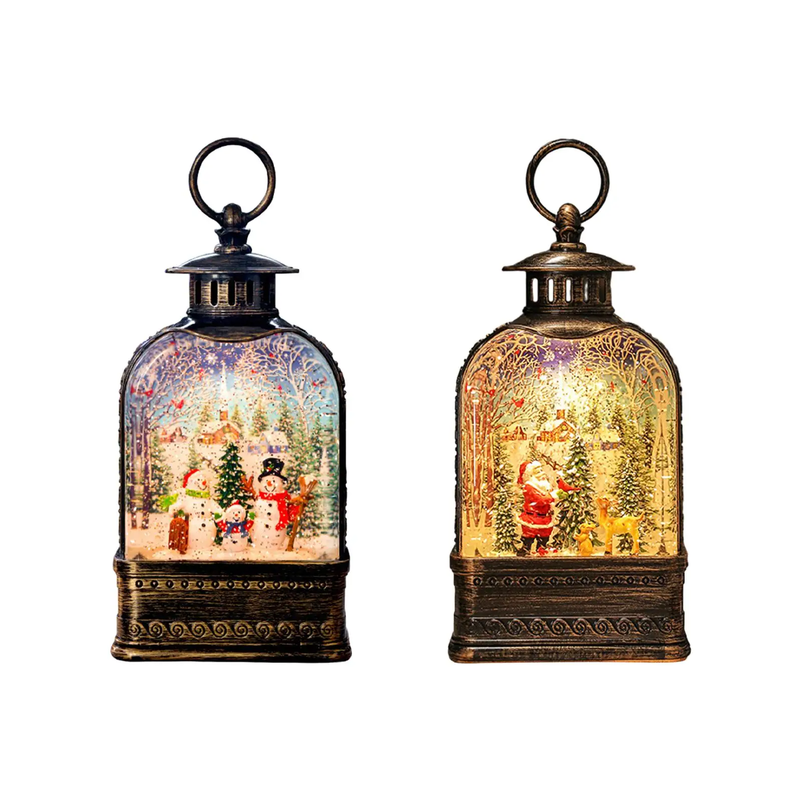 

Christmas Music Box with Handle Table Centerpiece Light Lighted Christmas Snow