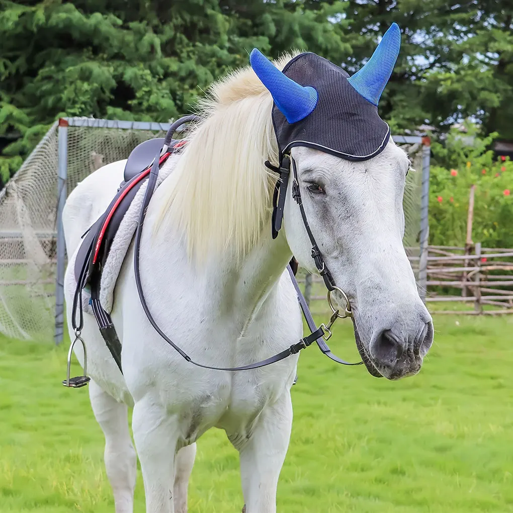 Horse Riding Ear Cover Breathable Meshed Horse Ear Shield Equestrian Equipment Fly Mask Bonnet Net Protector