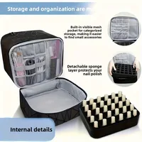 Cross-border large-capacity cosmetic bag, high-end PVC portable women's bag, nail polish storage bag, manicure tote bag, bag. 2