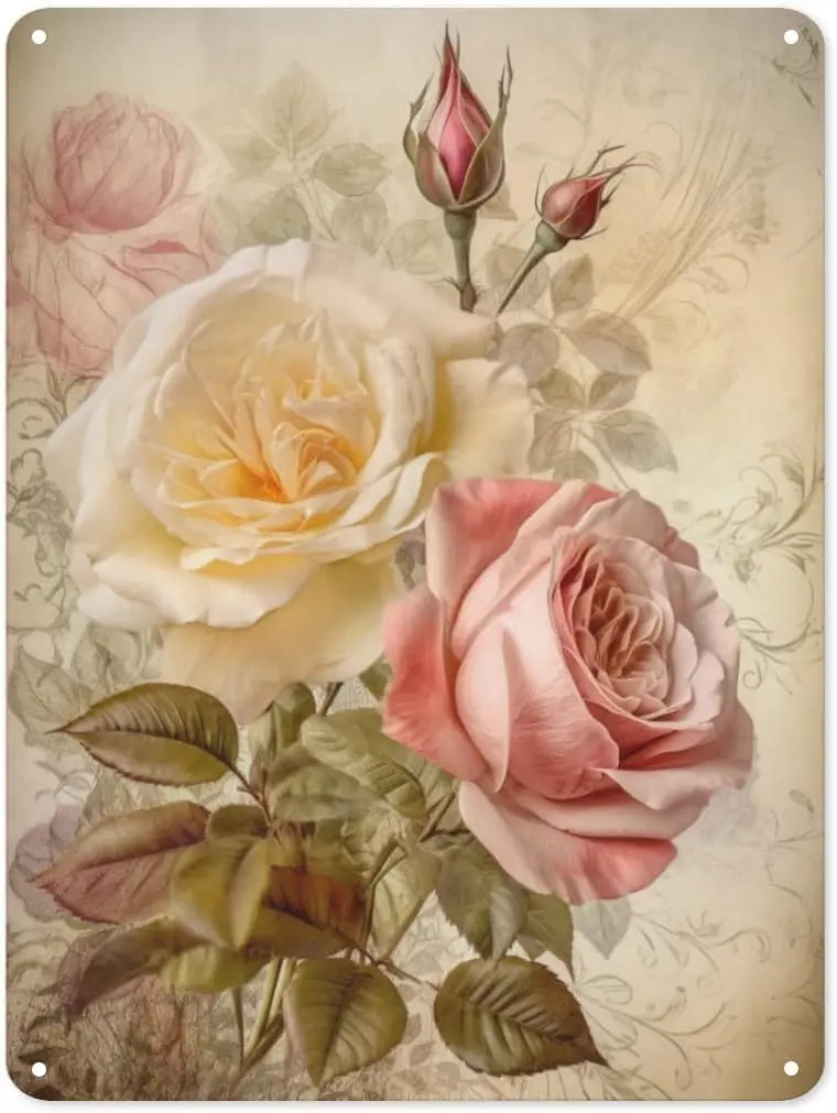

Жестяной знак с розовыми и белыми розами, металлическая ретро-вывеска для сада, декор для стен, для дома, кафе, офиса, магазина, паба, клуба, жестяная вывеска в подарок 8x1