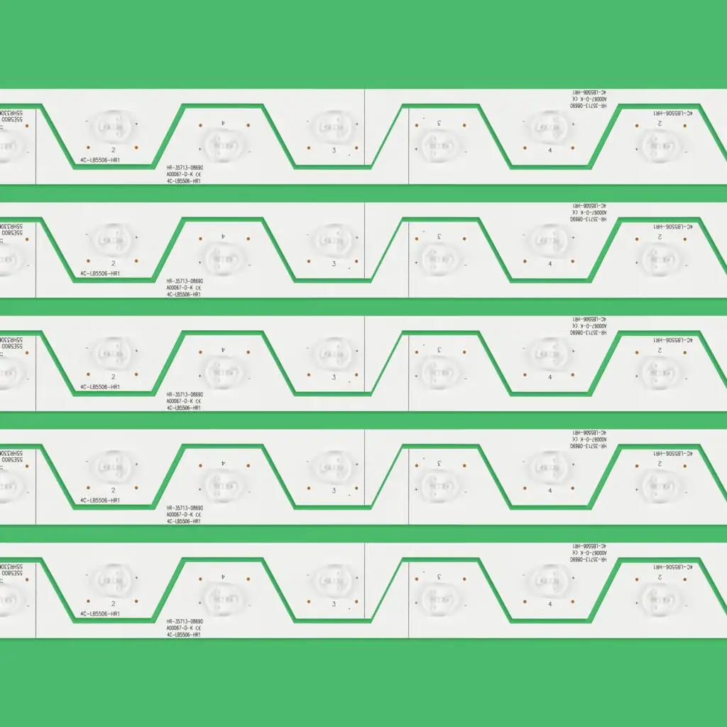 Led Bar para Thomson 55fa3203 55fa3213 55ua6406 4c-lb5506-hr1 Yh1 55hr330m06a1 Tmt_55e5800_10x6 B55a858u D55a561u B55a658u 10 Pcs - Imagem 6