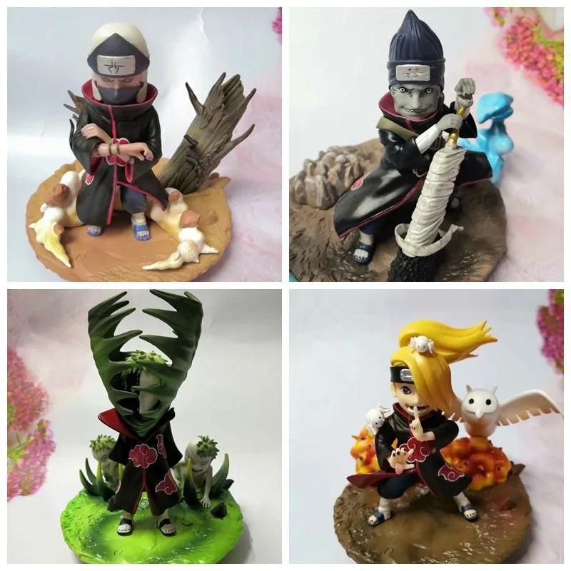 

Аниме периферийный Наруто Q версия Akatsuki Deidara Kakuzu Hoshigaki Kisame Zetsu статуя ПВХ экшн-фигурка Коллекционная модель игрушка