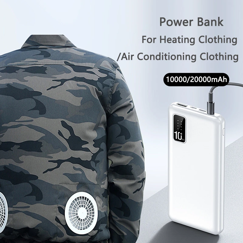 Power Bank 20000mAh with 7.4V DC Port Bateria for Heated Vest Jacket