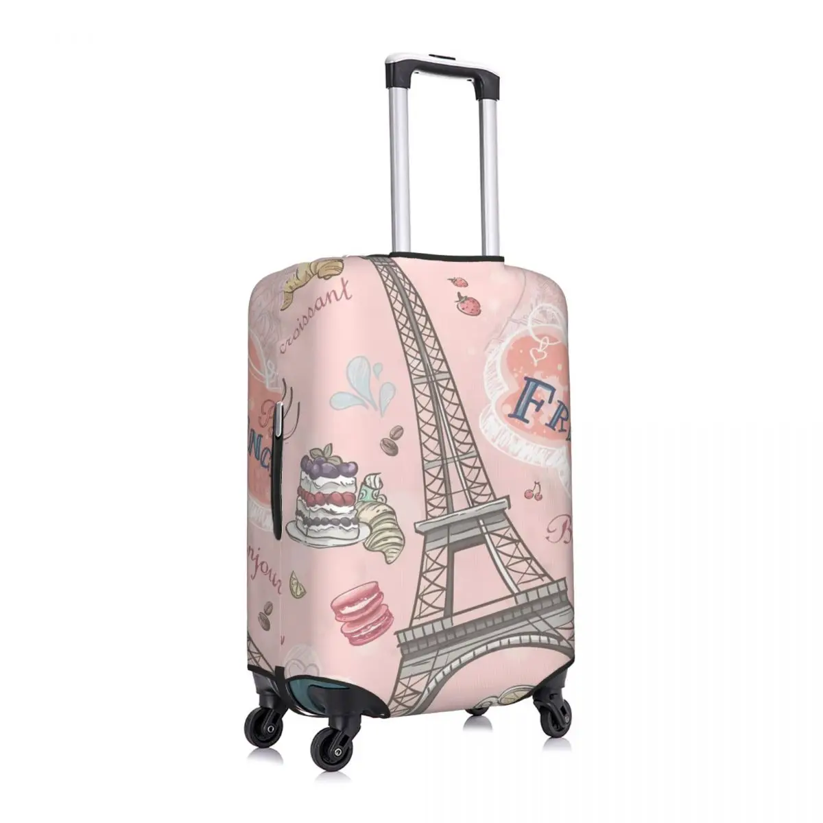Eiffel Tower Graffiti Suitcase Cover Paris Fashion Travel Protection Flight Practical Luggage Supplies Xmas Gift 3