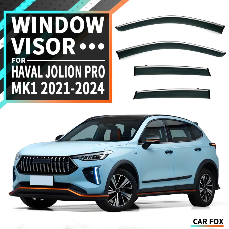 

For HAVAL Jolion PRO 2020-2024 Pickup Pickup Present Plastic Window Visor Vent Shades Sun Rain Deflector Guard