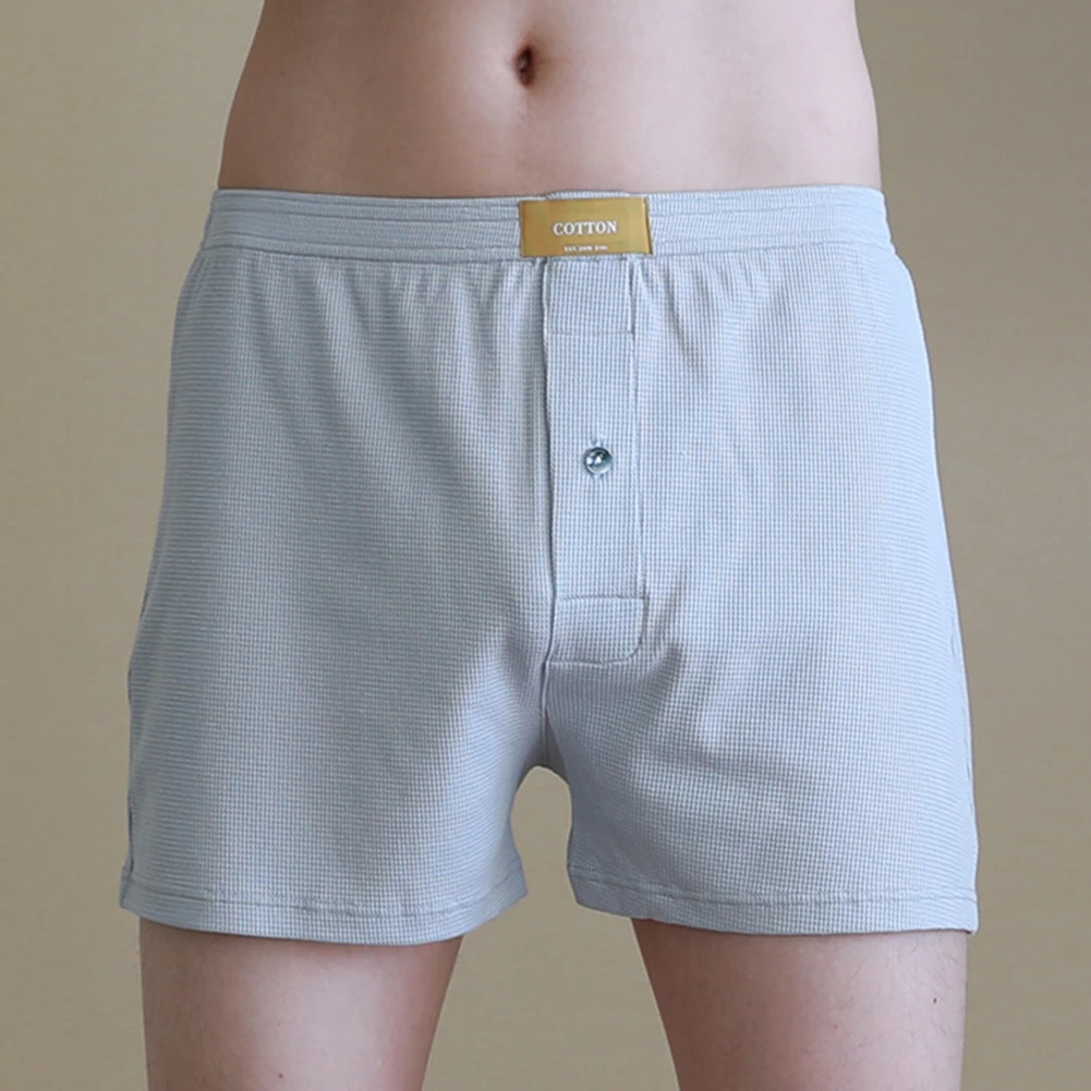 

Mens Sexy Loose Underwear Cotton Comfortable Soft Shorts Middle Waist Boxer Briefs Skin-friendly Underpants Daily Panties