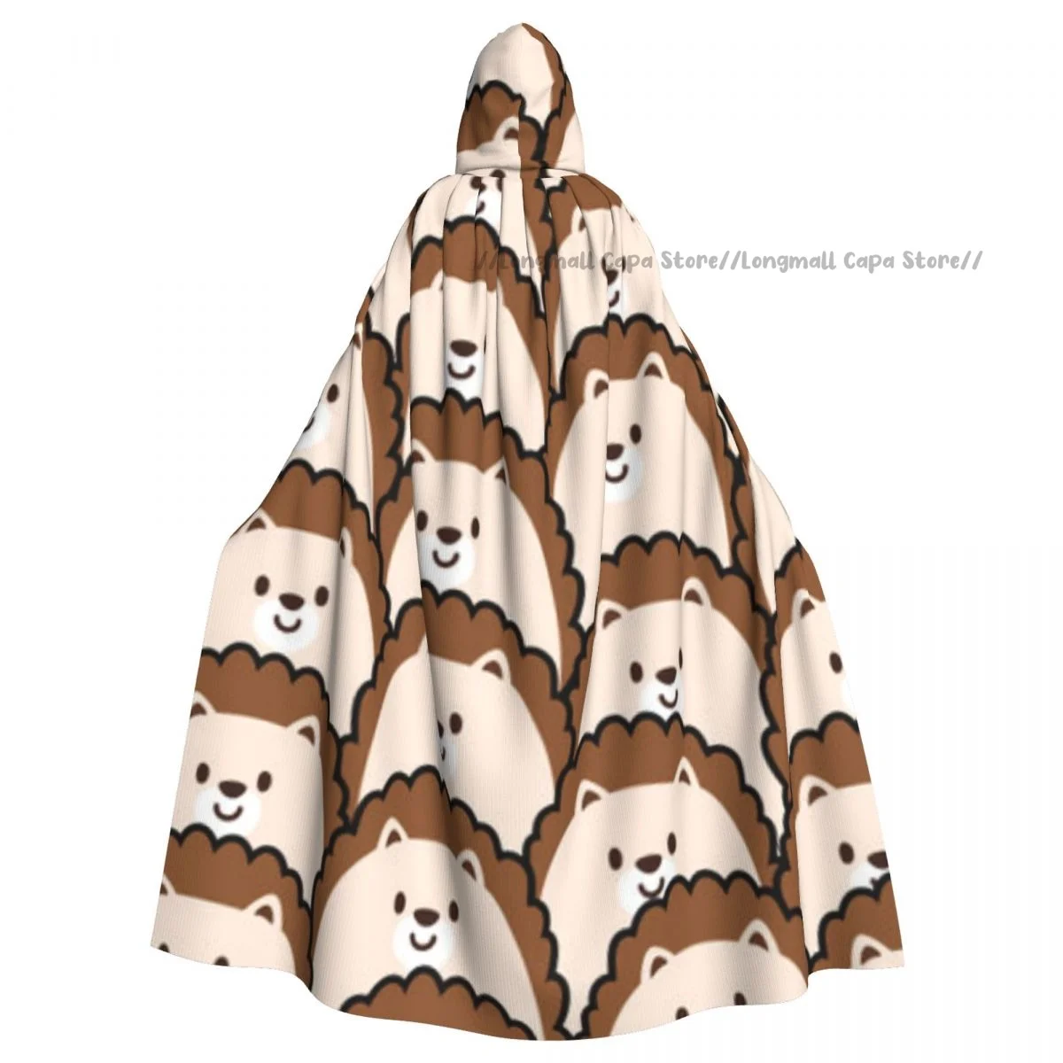 

Adult Halloween Cute Hedgehog Cloak Cape Hooded Medieval Costume Full Length Dress Coat