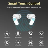 Auriculares TWS ANC con cancelación activa de ruido, cascos con Control táctil, pantalla LCD, sonido Premium Supergraves, micrófono ENC SE-60 - Imagen 6