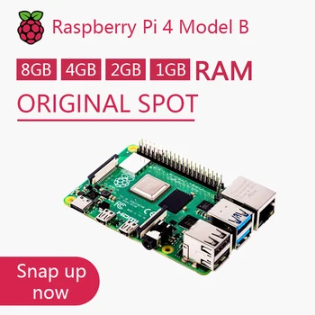 Official Original Raspberry Pi 4 Model B Dev Board or 4b Kit(G) RAM 1GB 2GB 4GB 8GB Core CPU 1.5Ghz 3 Speeder Than Pi 3B+ 1