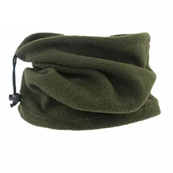 Cozy Polar Fleece Adjustable Neck Warmer for Winter Sports and Outdoor Activities (Army green)