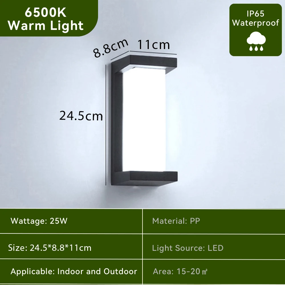 Waterproof Outdoor LED Wall Light for Pathways, Porches, and Gardens