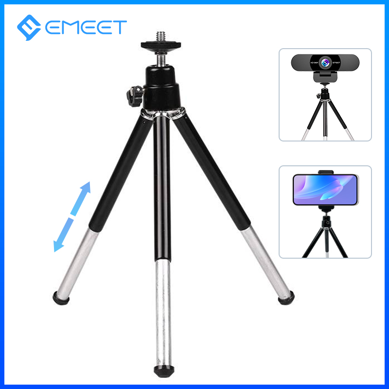 Portable Mini Tripod Table Tripod Stand 1/4'' Screw With Adjustable Height And Angle for Phone Smartphone Web Camera