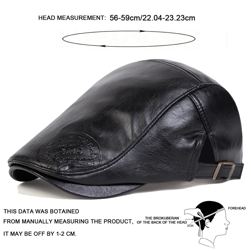 Men Retro 1985 Pu Leather Newsboy Caps British Painters Hats Spring Autumn Side Adjustable Flat Cap Hip Hop Berets 2