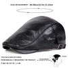 Men Retro 1985 Pu Leather Newsboy Caps British Painters Hats Spring Autumn Side Adjustable Flat Cap Hip Hop Berets 2