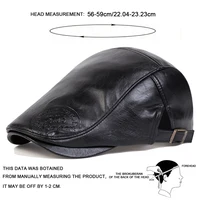 Men Retro 1985 Pu Leather Newsboy Caps British Painters Hats Spring Autumn Side Adjustable Flat Cap Hip Hop Berets 2