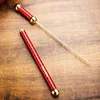 Portable Cigar Draw Enhancer Tool Stainless Steel Needle Drilled Burr Dredge Hole Cigar Punch Carbon Fiber Smoking Accessories 4
