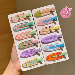 Vibrant Multi - Color Hair Clips Set - Stylish Duckbill Clips (12 Pieces)