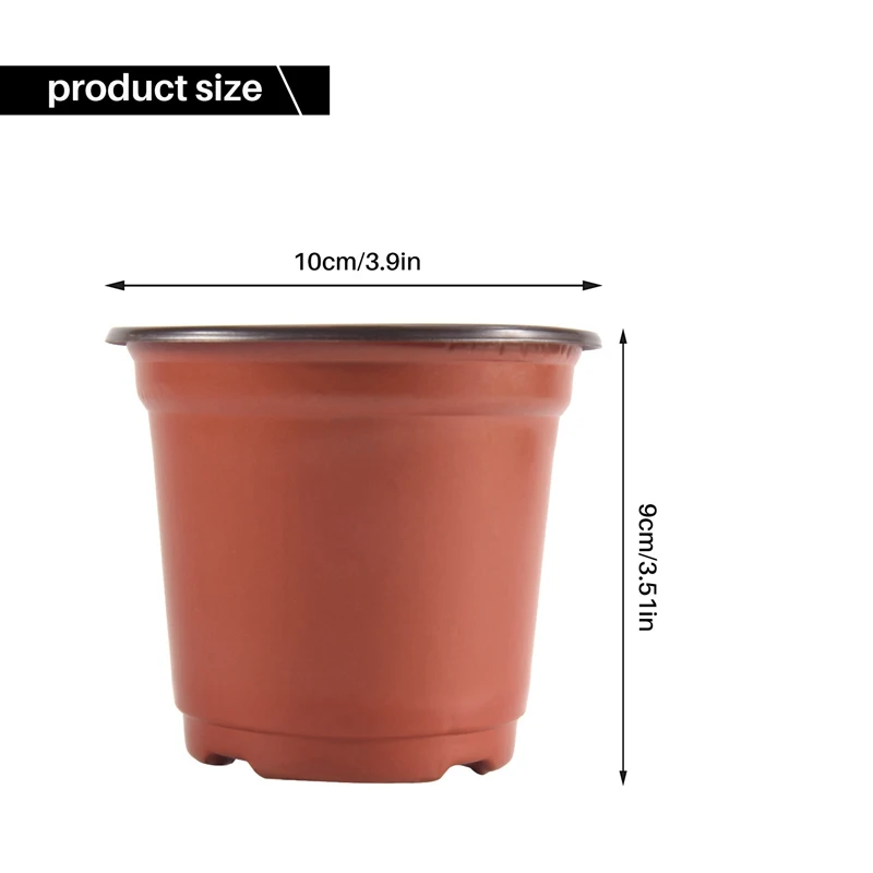 1200Pcs 4 Inch Plastic Flower Seedlings Nursery Supplies Planter Pot/Pots Containers Seed Starting Pots Planting Pots 6