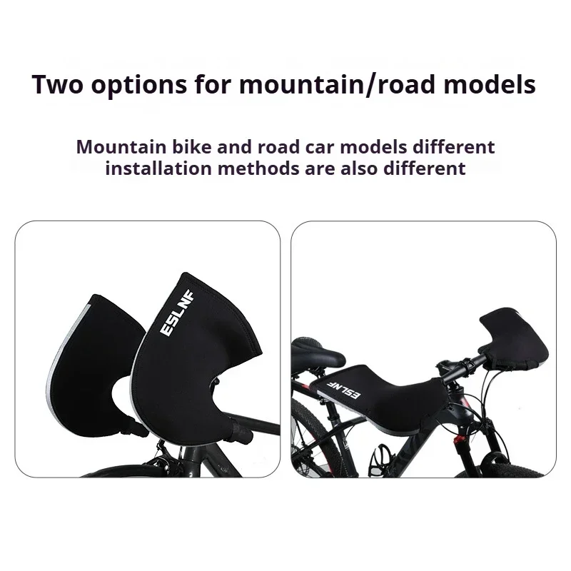 ESLNF Winter MTB Road Bike Gloves Windproof Warm Cycling Hand Guards Cold Handlebar Gloves Handlebar Warmer Equipment 3