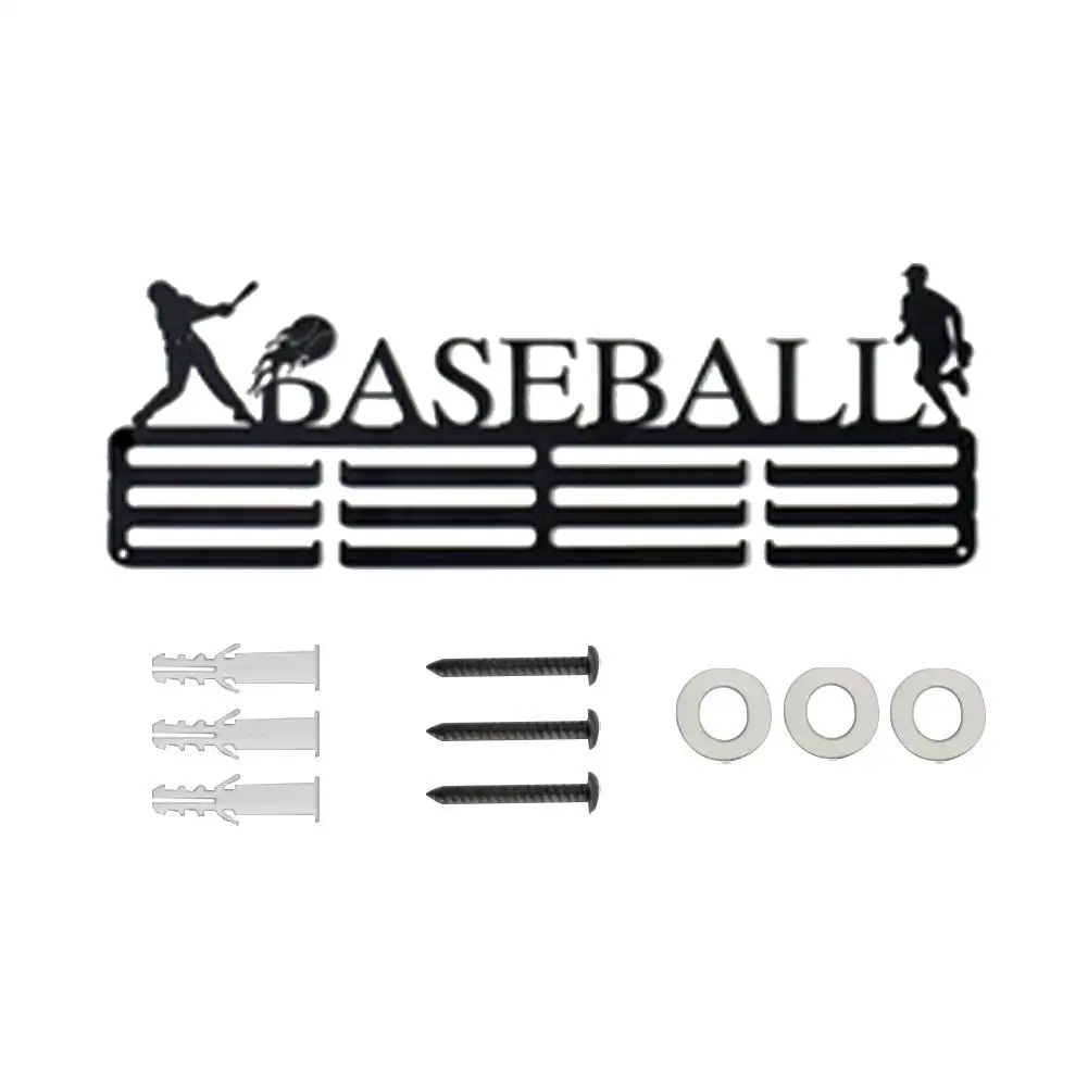 

Sports Baseball Medal Display Rack Metal Hanger Holder Organizer Baseball For Ribbons Medal Display Hanger