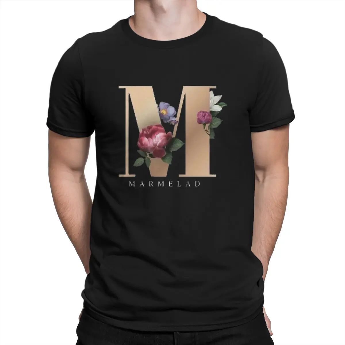 

M T-Shirt Men 26 Letters Vintage Pure Cotton Tee Shirt Round Neck Short Sleeve T Shirt 4XL 5XL Clothing