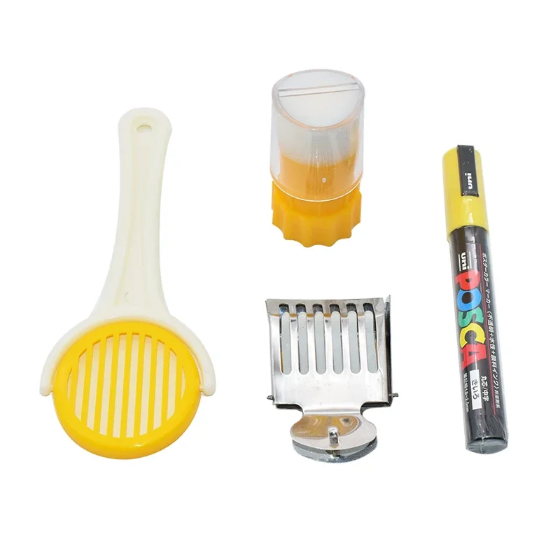 Queen Marking Kit POSCA Marking Pen with One-Handed Queen Bee Cage Bee Mark Pen Rearing Beekeeping Tools