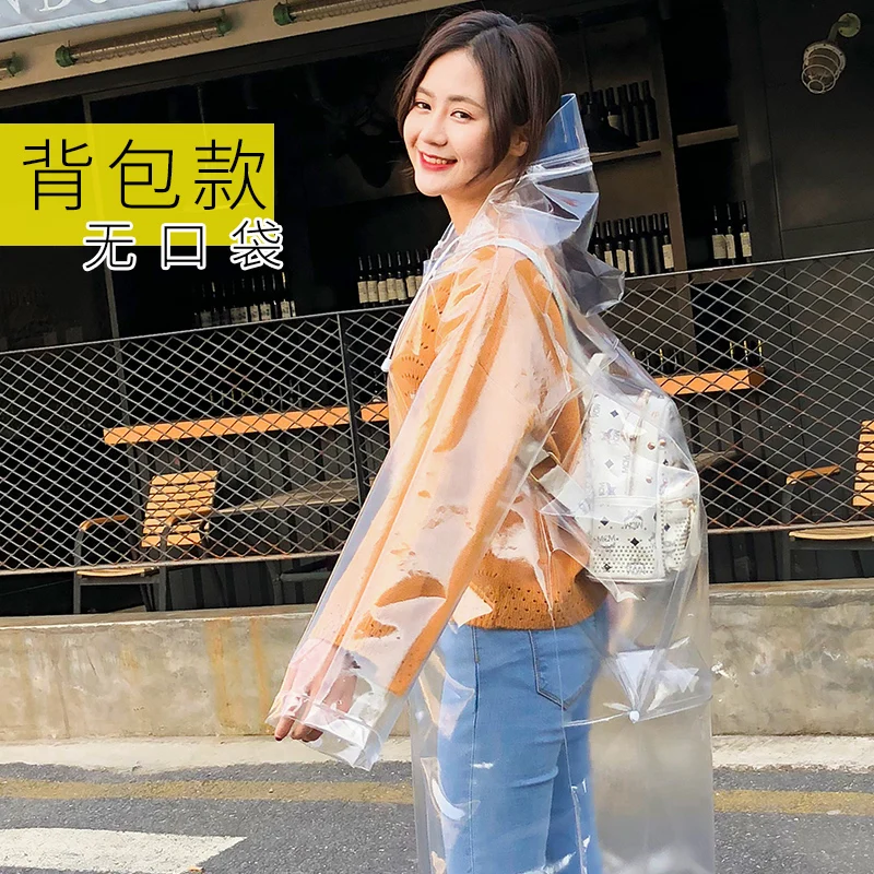 Chubasquero transparente para mujer, chaqueta transparente de cuerpo largo,  impermeable, Poncho de lluvia para senderismo para adultos, traje de  plástico, rompevientos, regalo - AliExpress