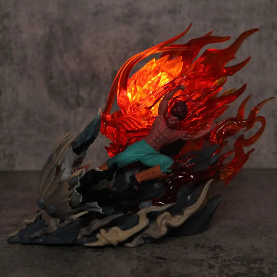 Figurine Naruto Might Guy 28 Cm - Statue Lumineuse LED - Édition 2024 - PVC