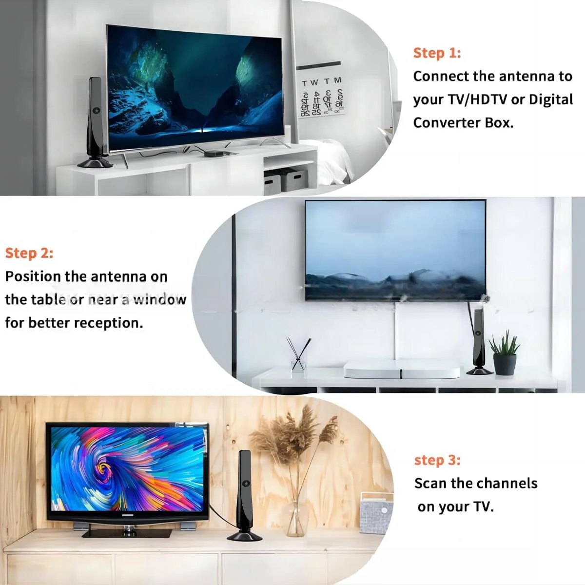 Cross Border Supply Of Indoor Ground Wave Digital TV Antennas HDTV-T Vertical Ground Wave Antennas For Europe And America