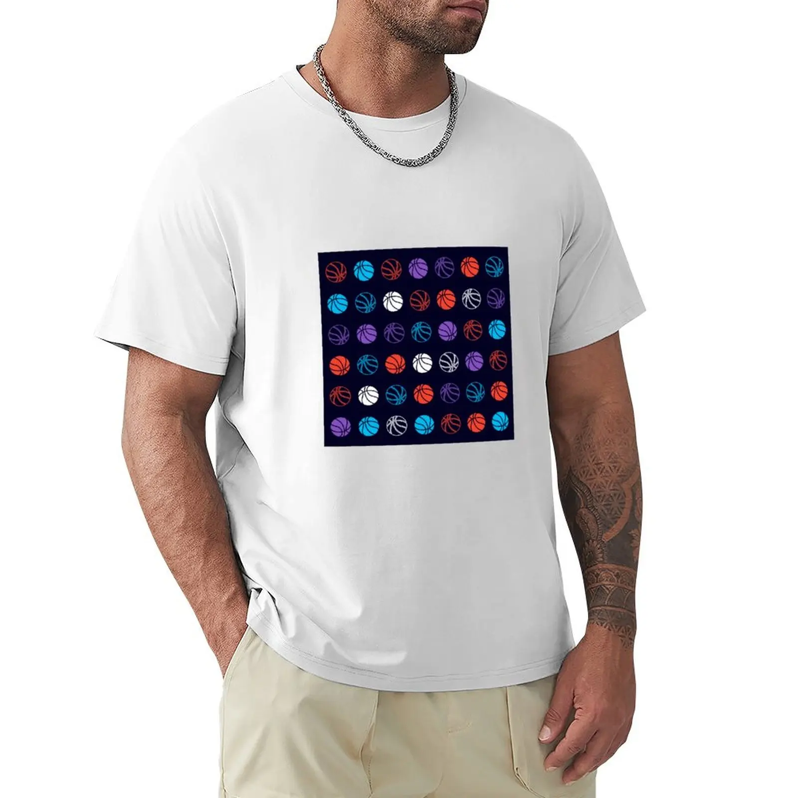 Collection of Colored Basketballs T-shirt cute tops shirts graphic tees mens t shirt