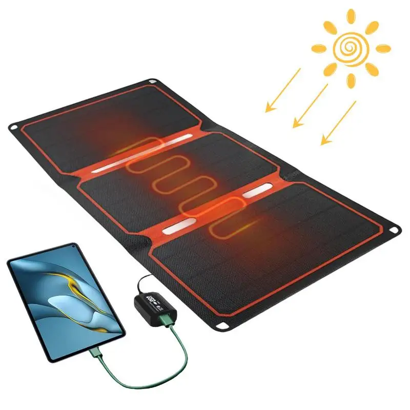 

Ortable Solar Panel Solar Battery Charger Waterproof 21W Flexible Solar Panel Portable Solar Battery Charger For Outdoor Securit