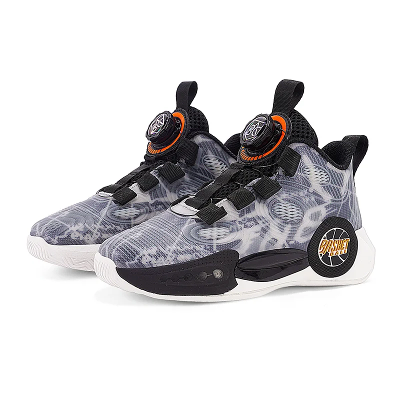 Luminous Lighted Rotating Children Basketball Shoes Comfortable for Boys Sneakers Anti Slip Wear-resistant Outdoor Sports Shoes