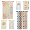Colorful Texture Rainbow Japanese Door Curtain Bedroom Living Room Partition Entrance Hanging Blackout Half Curtain Noren 1