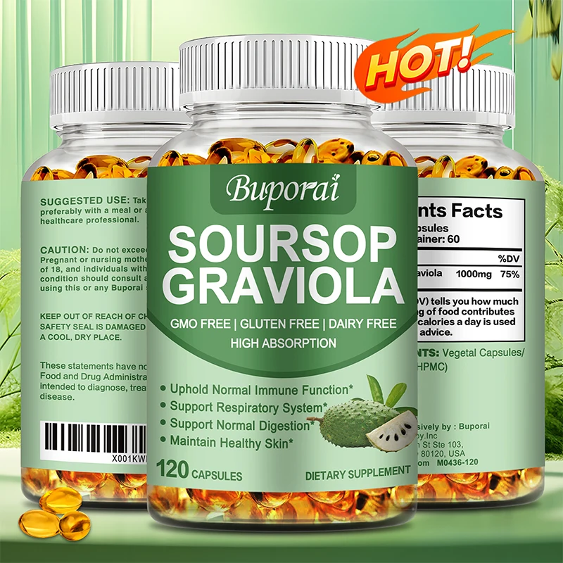 Soursop Graviola Support Regeneration Stress Relief Immune Digestion Cellular Beauty Health