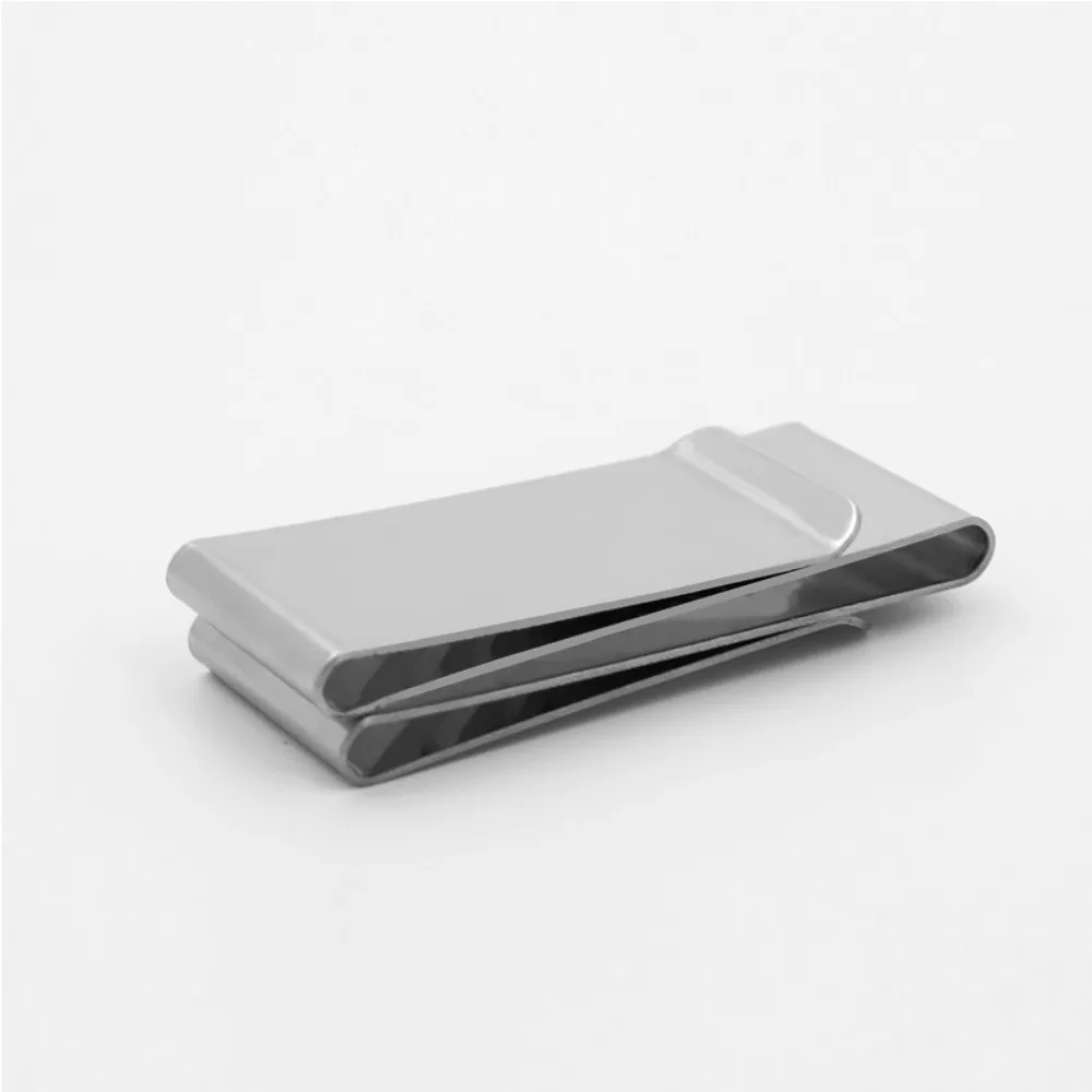 

Silver Metal Money Clip Minimalist with Gift Box Credit Card Clip Easy to Use Stainless Steel Front Pocket Wallet