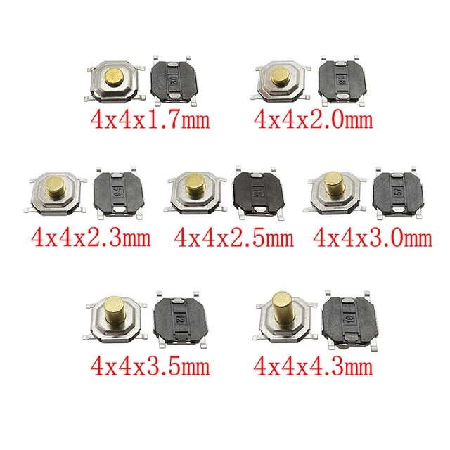 Push Button PCB Momentary Tactile Switch 4 Pin SMD