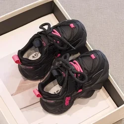 Children's Autumn Fashion Sneakers - Soft, Comfortable, and Warm Cotton Chic Shoes - 30 (Black)