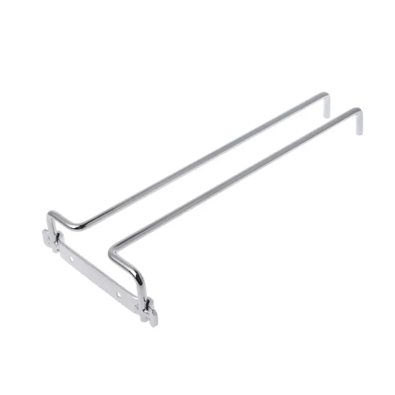 

Wine Glass Rack Wall Mounted Wine Glass Holder Glasses Storage Hanger Metal for Bar Kitchen 1 Row