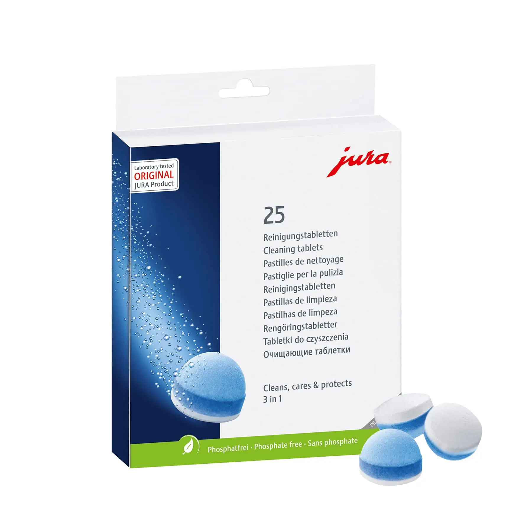 Jura 3-Phase Cleaning Tablets 25045 For All Jura Espresso Machines and Automatic Coffee Centers 25-Count