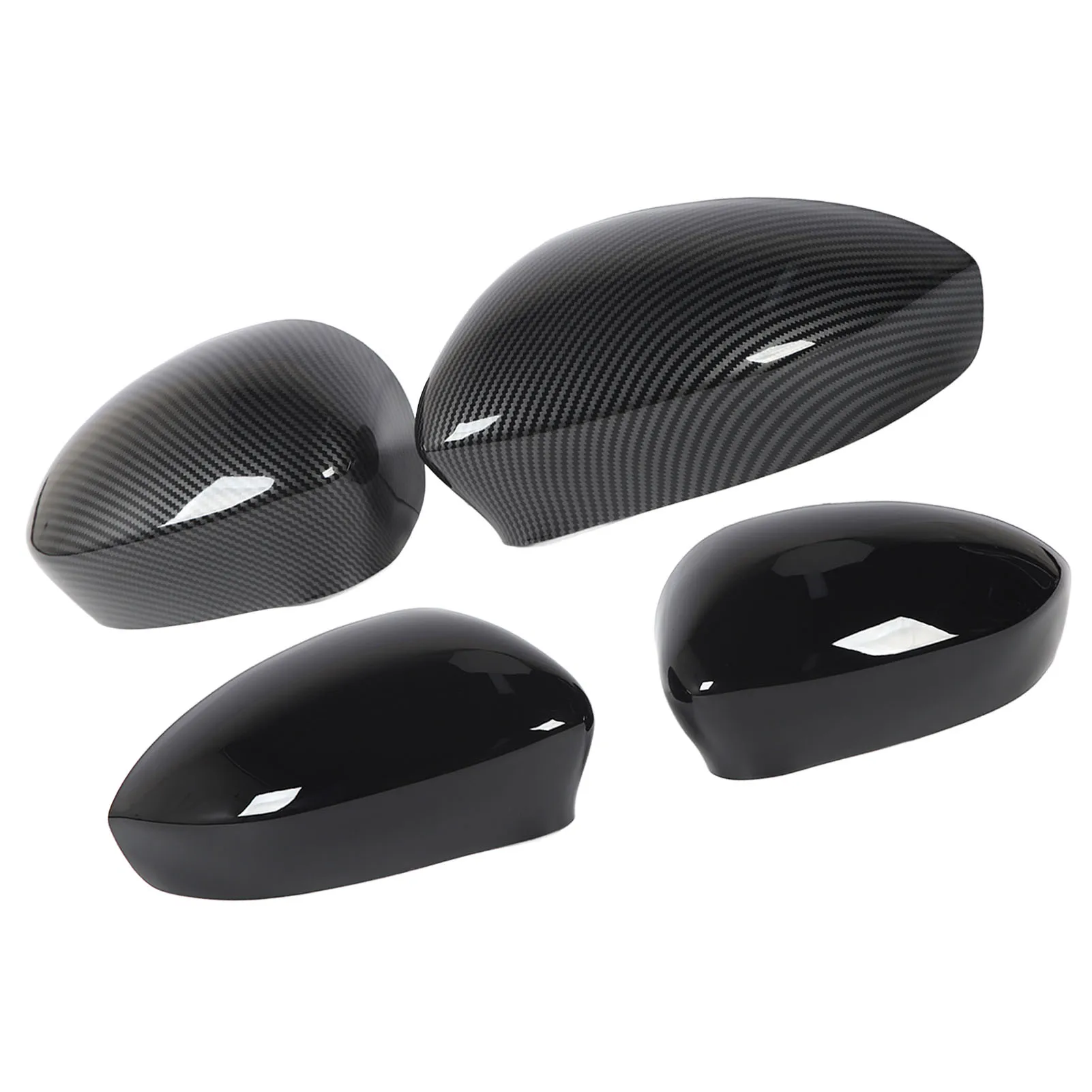 Left Right Door Side Rearview Mirror Cover Left Right Wing Mirror Cover Replacement for Fiat 500 2007 2008 2009