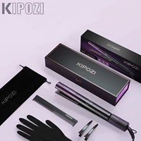 KIPOZI V7 Pro Hair Straightener Curler 2 in 1 Dual Voltage Titanium Straighteners For Salon Auto Shut Off Flat Iron  Purple 1